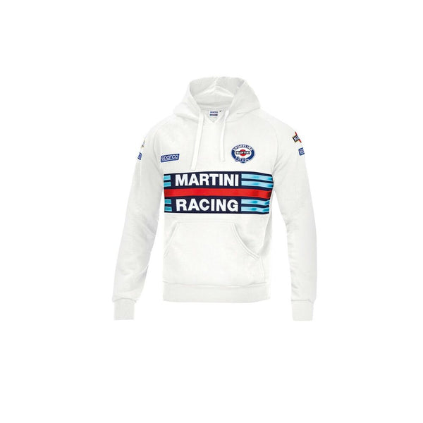 Herren Sweater mit Kapuze Sparco MARTINI RACING Größe M Weiß