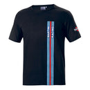 Herren Kurzarm-T-Shirt Sparco Martini Racing Schwarz (Größe L)