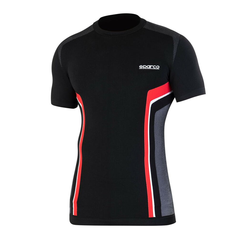 Herren Kurzarm-T-Shirt Sparco HYPER-T Rot/Schwarz M