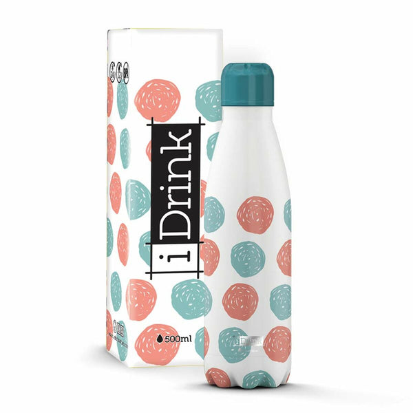 Thermosflasche iTotal Dots Weiß Edelstahl (500 ml)