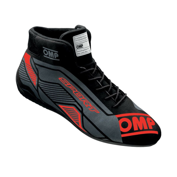 Rennstiefel OMP OMPIC/82907337 Schwarz/Rot (Größe 37)