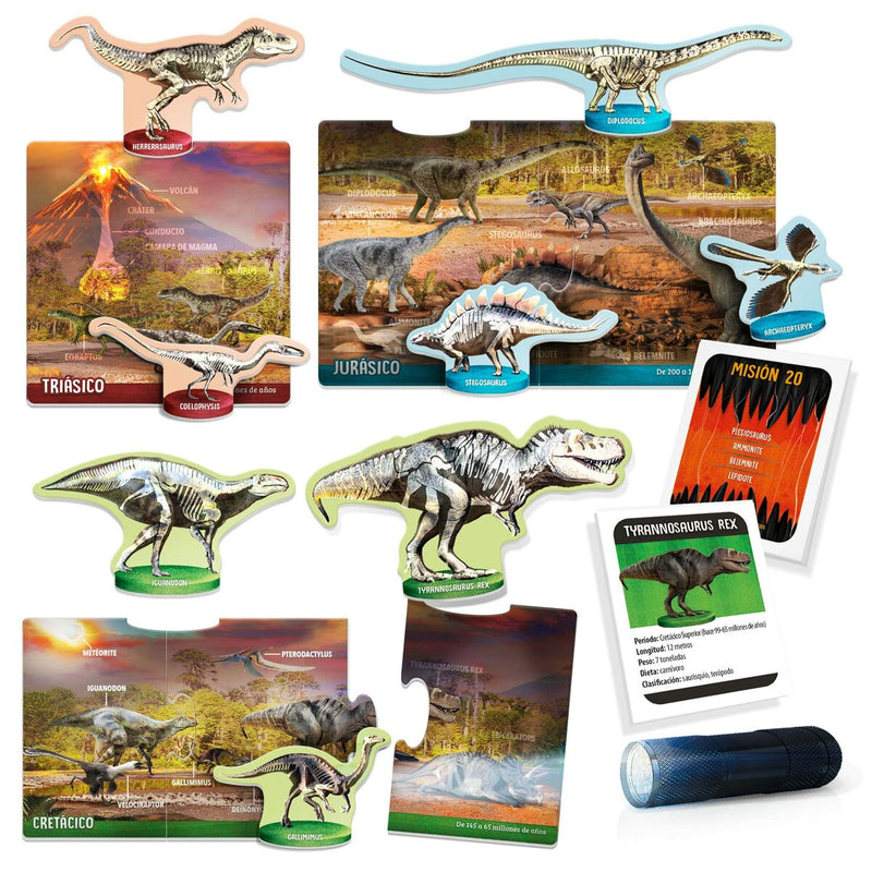 Spiel Kindererziehung HEADU Rayos X Dinosaurios Spanisch