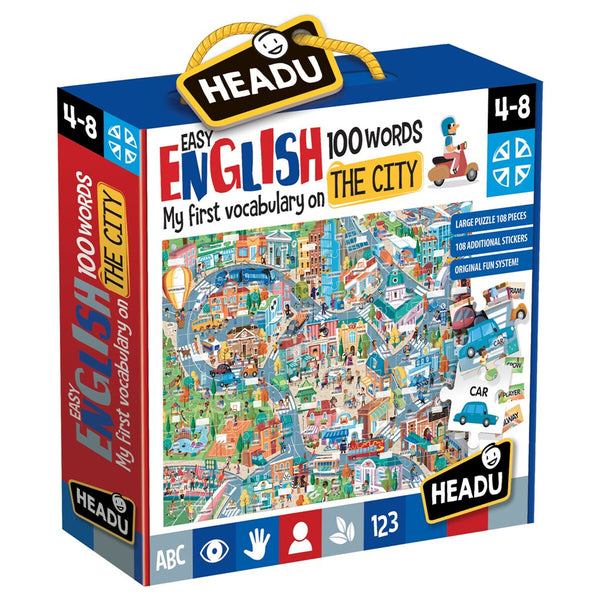 Kinderpuzzle HEADU Easy English 100 Words The City	 Englisch