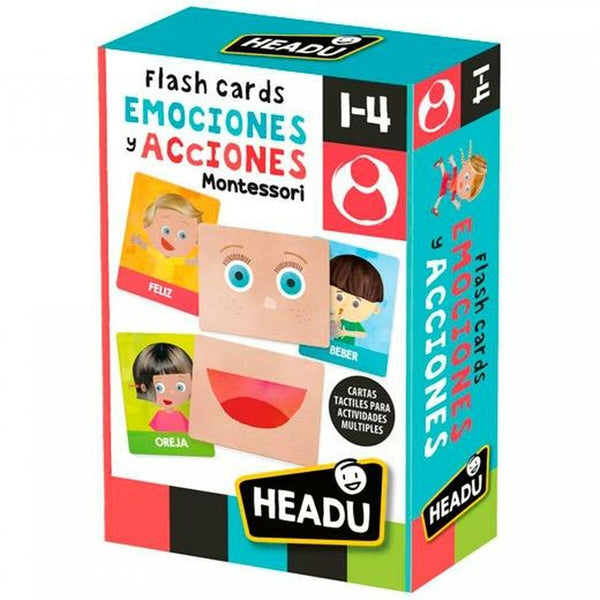 Spiel Kindererziehung HEADU Flash Cards Emociones y Acciones Spanisch