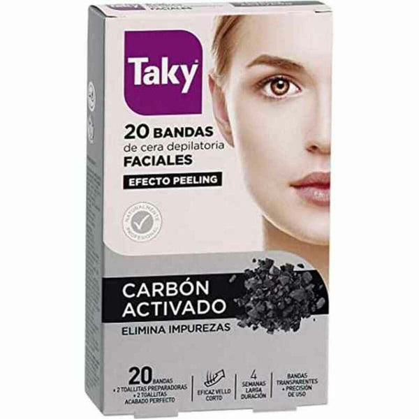 Gesichts-Enthaarungsstreifen Carbón Activado Taky (20 uds)