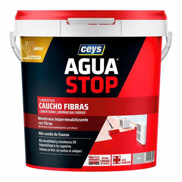 Wasserabdichtung Ceys Aguastop Grau Kautschuk 5 kg