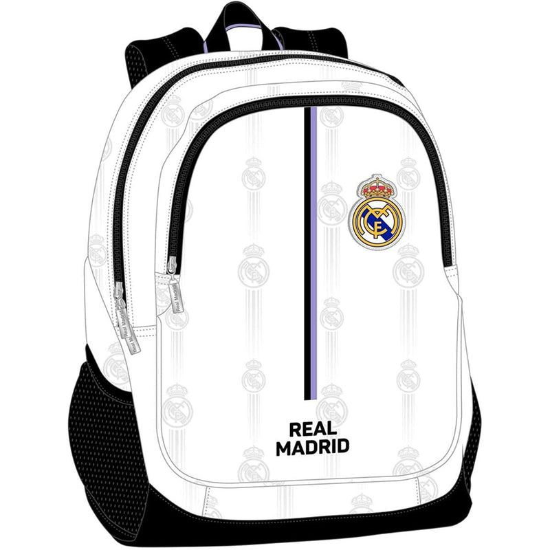 Schulrucksack Real Madrid C.F. Schwarz Weiß (32 x 44 x 16 cm)