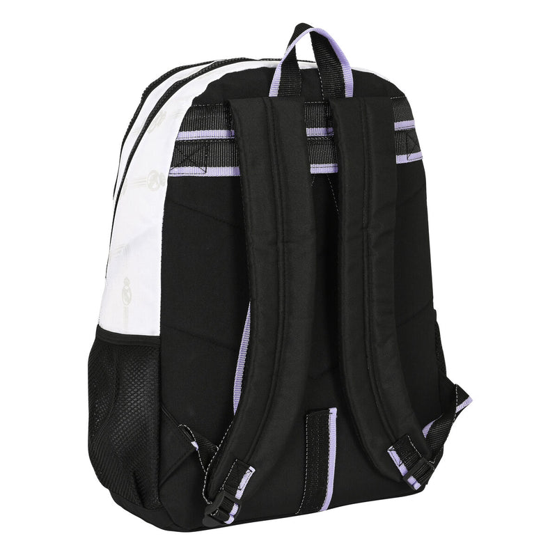 Schulrucksack Real Madrid C.F. Schwarz Weiß (32 x 44 x 16 cm)