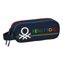 Zweifaches Mehrzweck-Etui Benetton Sixties Marineblau (21 x 8 x 6 cm)