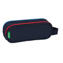 Zweifaches Mehrzweck-Etui Benetton Sixties Marineblau (21 x 8 x 6 cm)