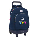 Schulrucksack mit Rädern Benetton Love Marineblau (33 x 45 x 22 cm)