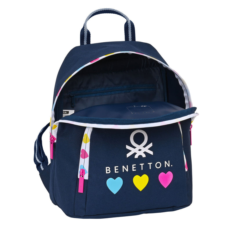 Lässiger Rucksack Benetton Love Marineblau 13 L