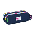 Zweifaches Mehrzweck-Etui Benetton Love Marineblau (21 x 8 x 6 cm)