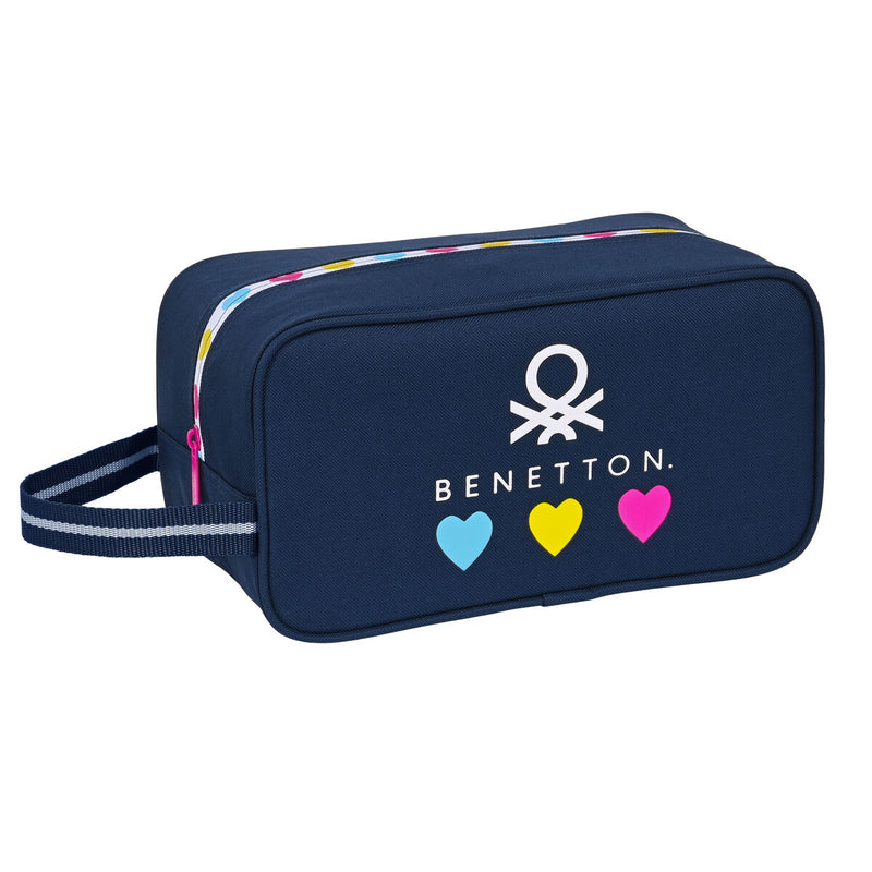 Schuhtasche für die Reise Benetton Love Marineblau (29 x 15 x 14 cm)