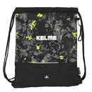 Rucksacktasche mit Bändern Kelme Jungle Schwarz Grau Neongrün (35 x 40 x 1 cm)