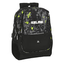 Schulrucksack Kelme Jungle Schwarz Grau Neongrün (32 x 44 x 16 cm)