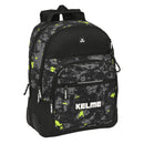 Schulrucksack Kelme Jungle Schwarz Grau Neongrün (32 x 42 x 15 cm)