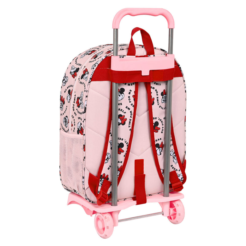 Schulrucksack mit Rädern Minnie Mouse Me time Rosa (33 x 42 x 14 cm)