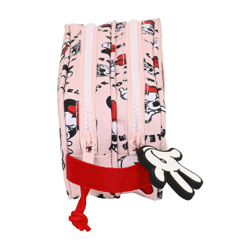 Zweifaches Mehrzweck-Etui Minnie Mouse Me time Rosa (21 x 8 x 6 cm)