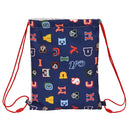 Rucksacktasche mit Bändern Mickey Mouse Clubhouse Only one Marineblau (26 x 34 x 1 cm)