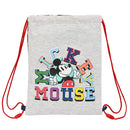 Rucksacktasche mit Bändern Mickey Mouse Clubhouse Only one Marineblau (26 x 34 x 1 cm)