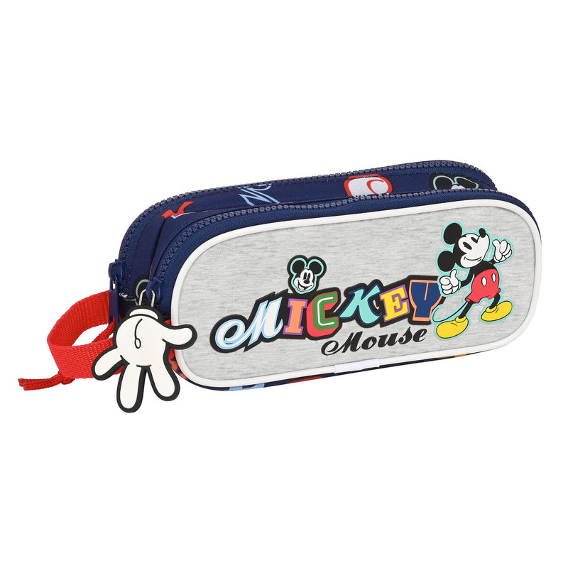 Zweifaches Mehrzweck-Etui Mickey Mouse Clubhouse Only one Marineblau (21 x 8 x 6 cm)