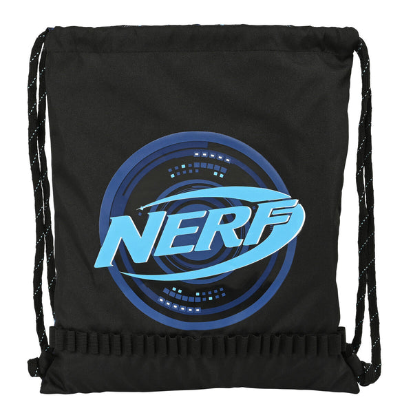 Rucksacktasche mit Bändern Nerf Boost Schwarz (35 x 40 x 1 cm)