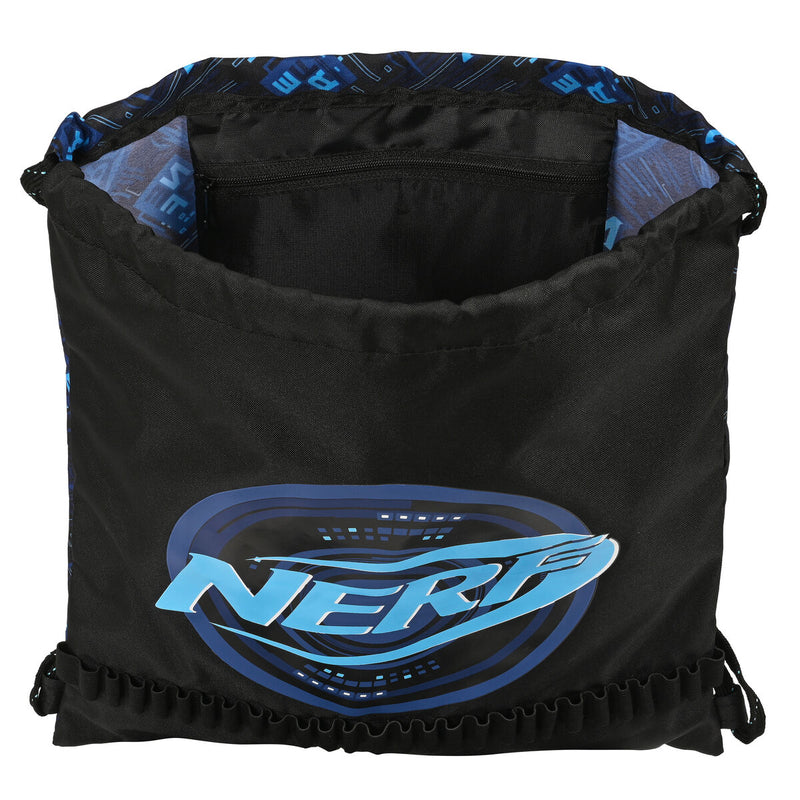 Rucksacktasche mit Bändern Nerf Boost Schwarz (35 x 40 x 1 cm)