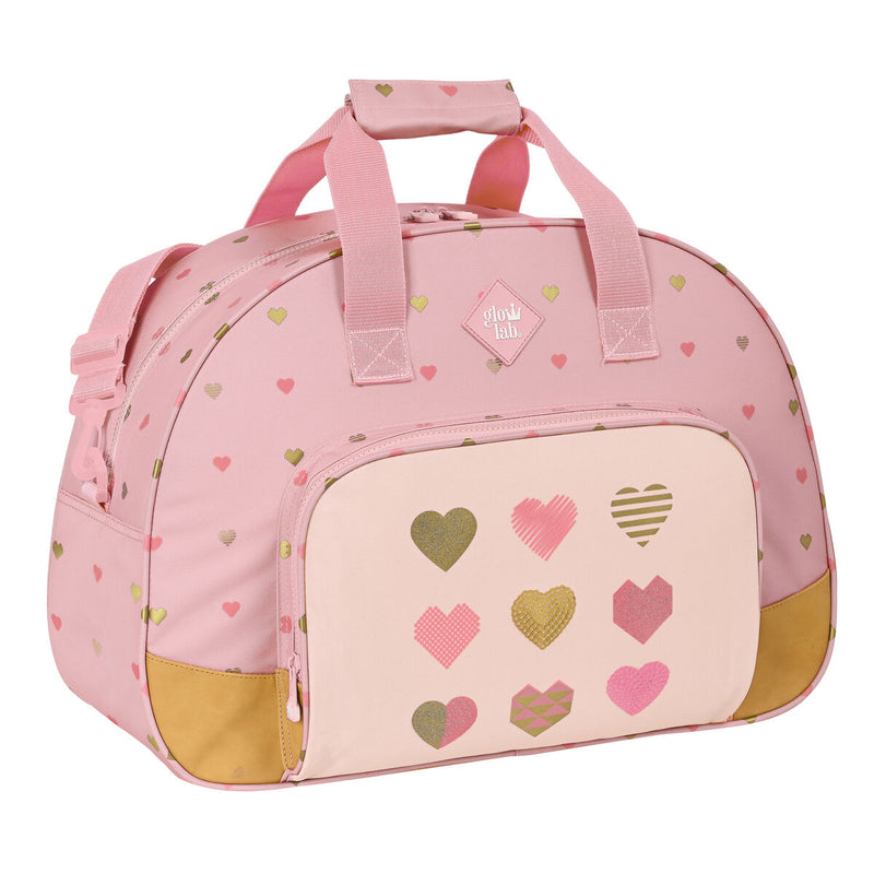 Sporttasche Glow Lab Hearts Rosa (48 x 33 x 21 cm)