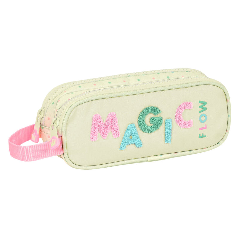 Zweifaches Mehrzweck-Etui Glow Lab Magic flow Beige (21 x 8 x 6 cm)