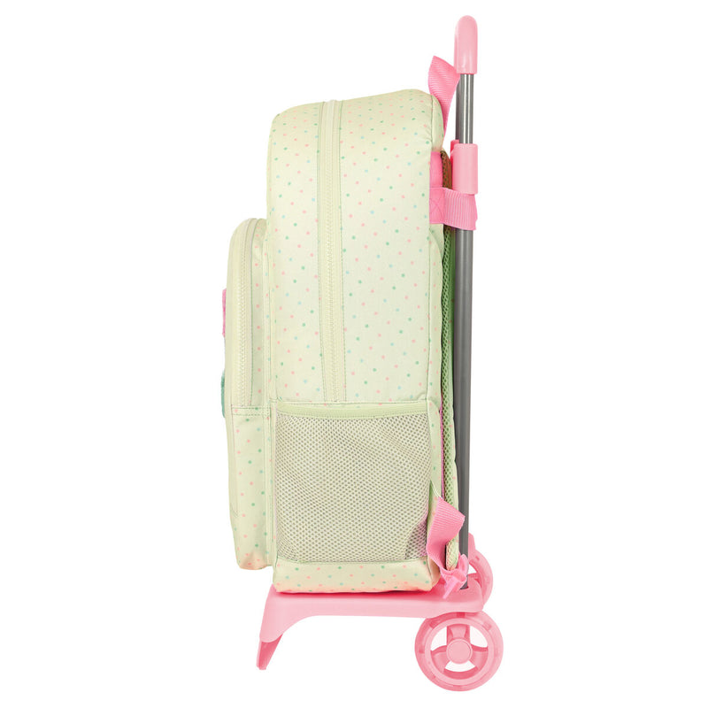 Schulrucksack mit Rädern Glow Lab Magic flow Beige (30 x 46 x 14 cm)