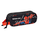 Zweifaches Mehrzweck-Etui Spiderman Hero Schwarz (21 x 8 x 6 cm)