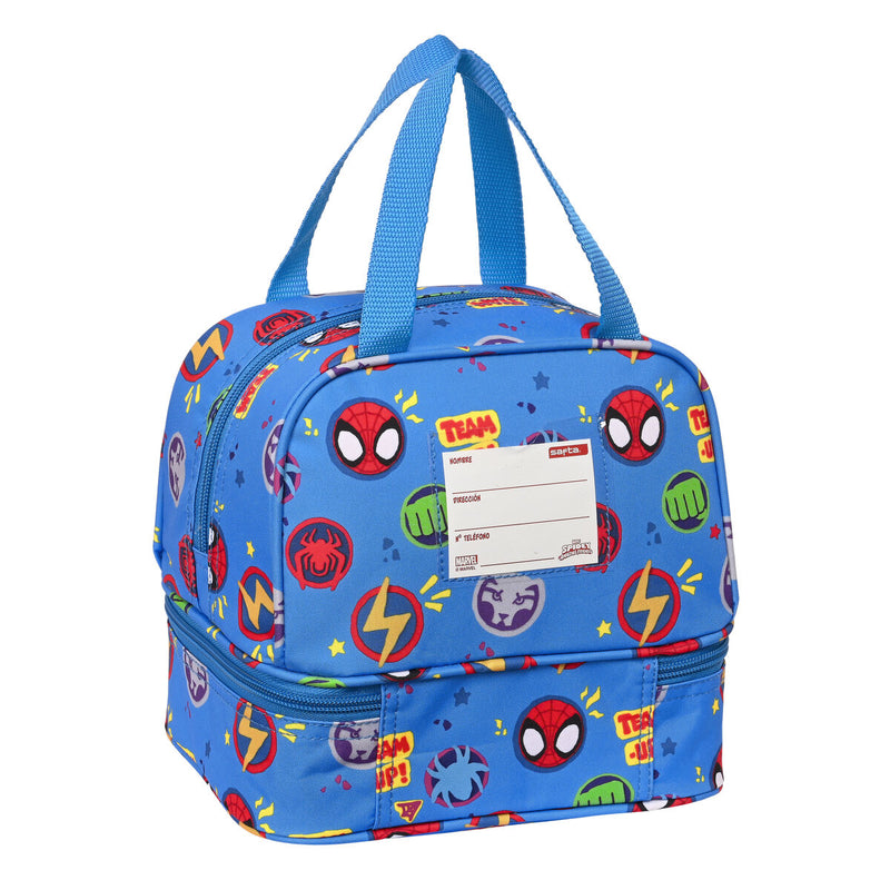 Lunchbox Spiderman Team up Blau 20 x 20 x 15 cm