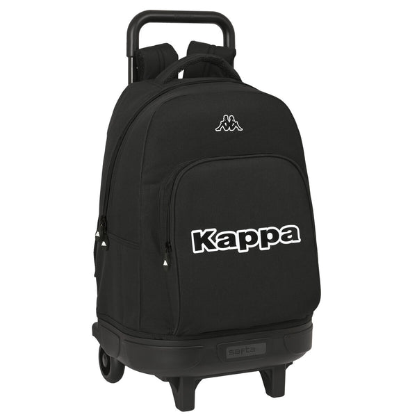 Schulrucksack mit Rädern Kappa Black Schwarz (33 x 45 x 22 cm)