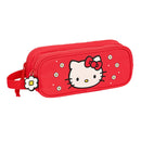 Zweifaches Mehrzweck-Etui Hello Kitty Spring Rot (21 x 8 x 6 cm)