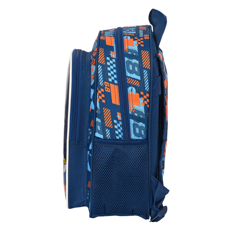 Kinderrucksack Hot Wheels Speed club Orange Marineblau (27 x 33 x 10 cm)