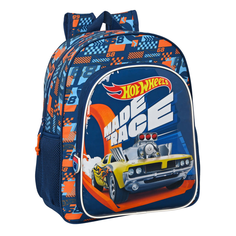 Schulrucksack Hot Wheels Speed club Orange Marineblau (32 x 38 x 12 cm)