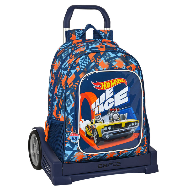 Schulrucksack mit Rädern Hot Wheels Speed club Orange (32 x 42 x 14 cm)