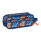 Zweifaches Mehrzweck-Etui Hot Wheels Speed club Orange Marineblau (21 x 8 x 6 cm)