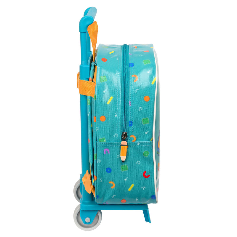 Schulrucksack mit Rädern CoComelon Back to class Hellblau (22 x 27 x 10 cm)