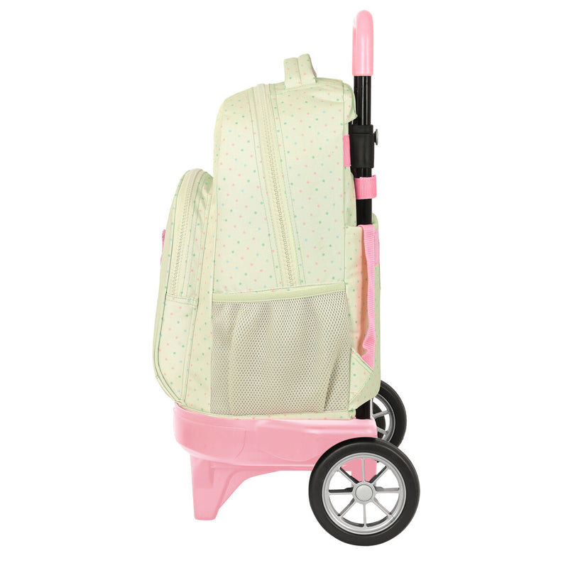 Schulrucksack mit Rädern Glow Lab Magic flow Beige (33 x 45 x 22 cm)