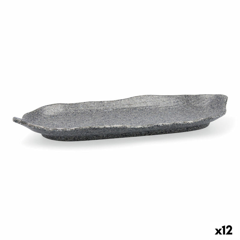 Flad plade Quid Lonja Grau Kunststoff (10 cm) (Pack 12x)