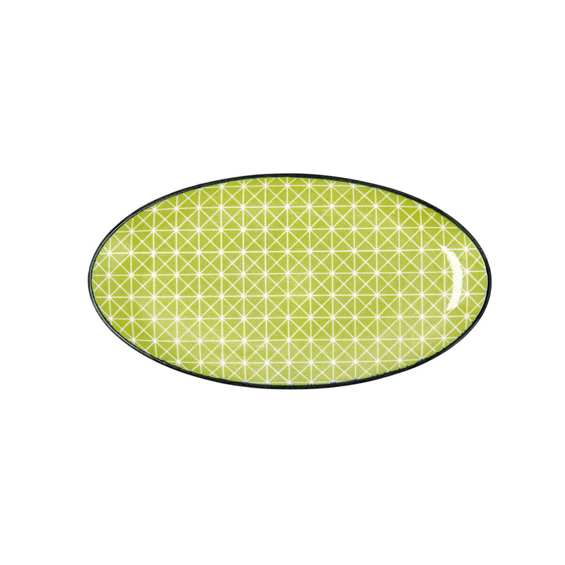 Tablett für Snacks Quid Pippa Oval aus Keramik Bunt (21 cm) (8 Stück)