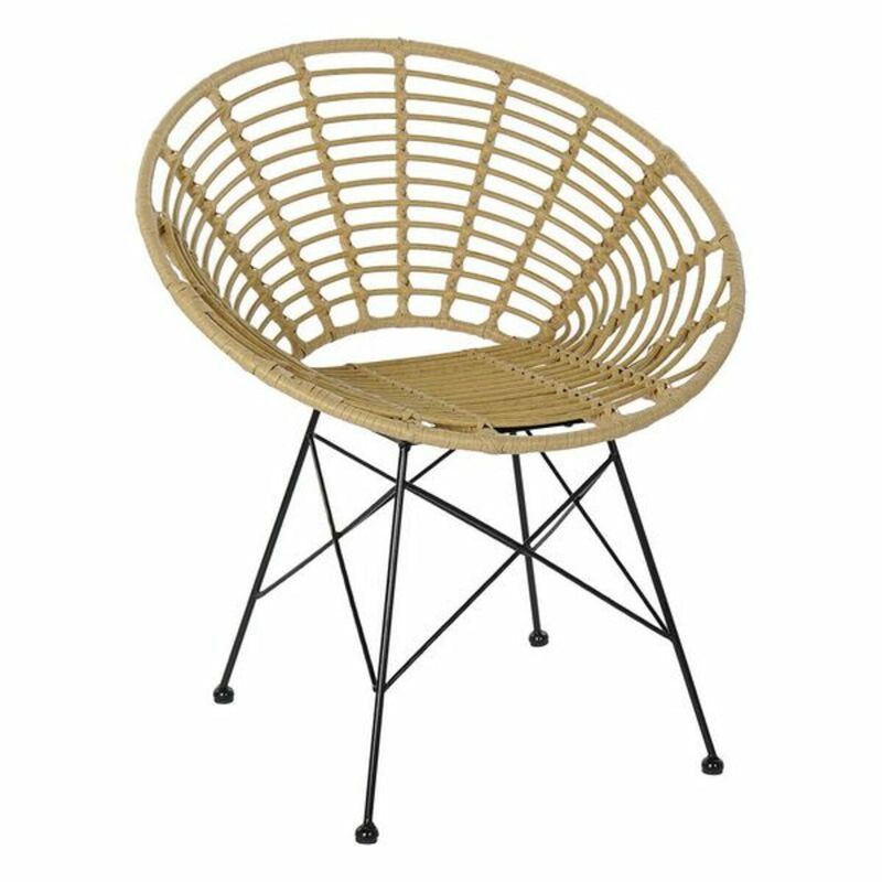 Esszimmerstuhl DKD Home Decor Metall Rattan (72 x 64 x 78 cm)