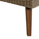 Tisch mit 3 Sesseln DKD Home Decor Holz Rattan (4 pcs)