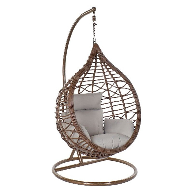 Havestol DKD Home Decor Grau Polyester Synthetischer Rattan Aluminium (100 x 70 x 185 cm) (90 x 70 x 110 cm)