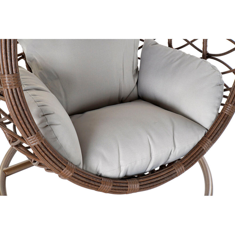 Havestol DKD Home Decor Grau Polyester Synthetischer Rattan Aluminium (100 x 70 x 185 cm) (90 x 70 x 110 cm)