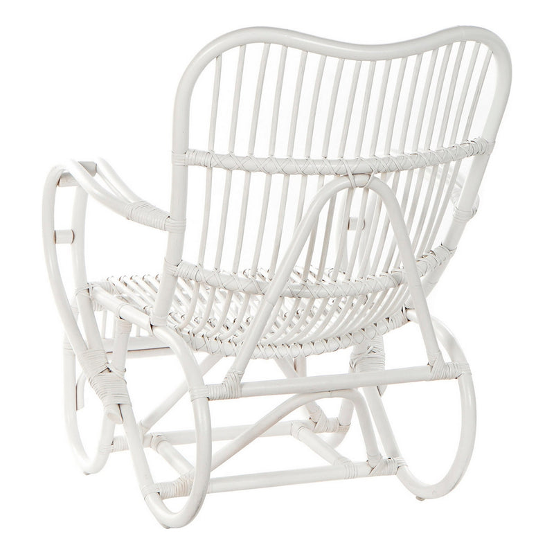 Sessel DKD Home Decor Weiß Rattan (75 x 85 x 85 cm)