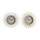 Wanduhr DKD Home Decor PP Kristall (2 pcs) (35.6 x 4 x 35.6 cm)