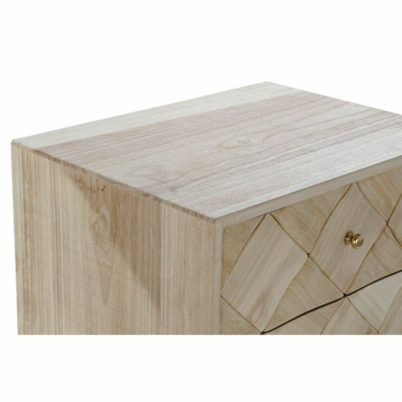 Schubladenschrank DKD Home Decor   Metall Hellbraun Paulonia-Holz Kiefer Moderne (45 x 35 x 93 cm)